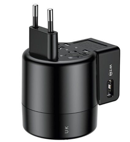 Сетевое зарядное устройство универсальное Baseus Rotation Type Universal Charger ACCHZ-01, 2хUSB, Travel Charger Сетевое зарядное устройство универсальное Baseus Rotation Type Universal Charger ACCHZ-01, 2хUSB, Travel Charger