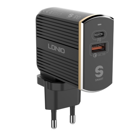 Зарядное устройство LDNIO EU Plug QC3.0 USB - Type-C PD Travel (A2502C) Зарядное устройство LDNIO EU Plug QC3.0 USB - Type-C PD Travel (A2502C)