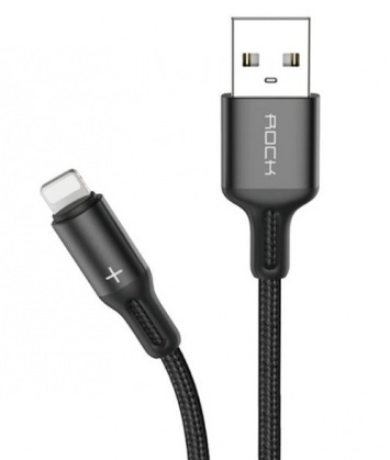 Кабель Rock R2 USB - Lightning Metal Braided Charge & Sync Round Cable (RCB0730) 2A 2m Кабель Rock R2 USB - Lightning Metal Braided Charge & Sync Round Cable (RCB0730) 2A 2m
