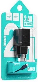 Зарядное устройство Hoco C22A 2.4 A + Lightning кабель Зарядное устройство Hoco C22A 2.4 A + Lightning кабель