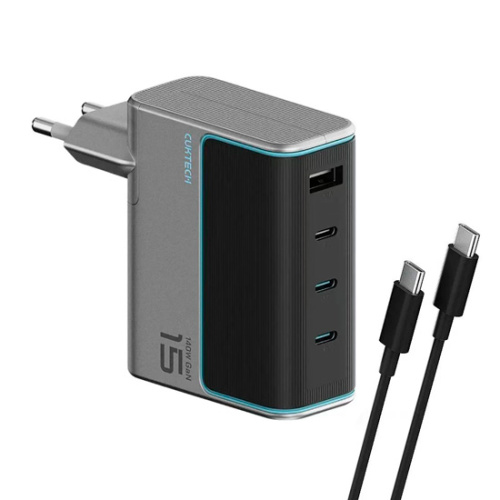Сетевое зарядное устройство с кабелем CUKTECH 15 GaN 140W 3C1A 4-порта (AD1404UE) Сетевое зарядное устройство с кабелем CUKTECH 15 GaN 140W 3C1A 4-порта (AD1404UE)