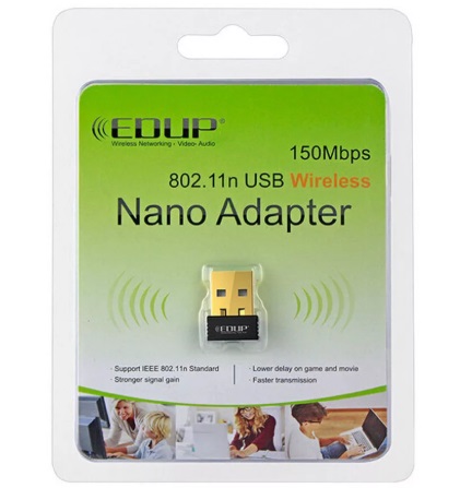 Адаптер беспроводной Edup Wi-Fi Nano USB 150 Мбит (EP-N8553) Адаптер беспроводной Edup Wi-Fi Nano USB 150 Мбит (EP-N8553)