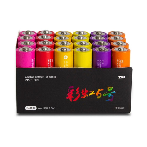 Батарейки Xiaomi ZMI Rainbow Alkaline Battery ZI5 тип AA, 1.5V, 24 шт. Батарейки Xiaomi ZMI Rainbow Alkaline Battery ZI5 тип AA, 1.5V, 24 шт.