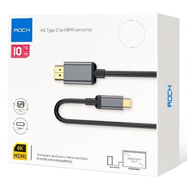 Кабель-переходник Rock H1 Type C to HDMI Converter RCB0725 5м Кабель-переходник Rock H1 Type C to HDMI Converter RCB0725 5м