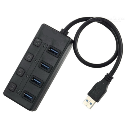 Концентратор (Hub) 4 USB 2.0 с индикаторами Концентратор (Hub) 4 USB 2.0 с индикаторами