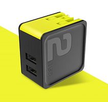 Сетевой блок питания Rock Sugar Travel Charger 2.4A 2 USB (US)