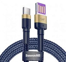 Кабель Baseus Cafule HW Quick Charging Cable Type-C - USB, 40W, 5A, 1м (CATKLF-P91, CATKLF-PG1, CATKLF-PV3) Двухсторонние разъемы