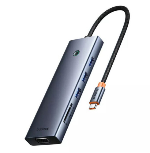 Хаб Baseus UltraJoy Series 10-Port HUB Docking Station (Type-C to HDMI4K@60Hz*1 + VGA*1 + USB 3.0*3 + PD*1 + RJ45*1 + SD/TF*1 + 3.5mm*1) B0005280C811-00