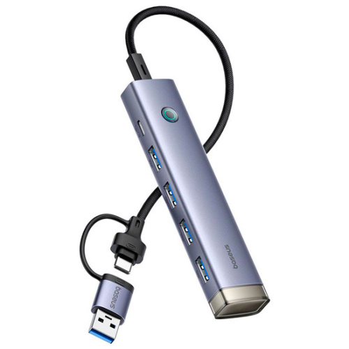 Хаб USB концентратор Baseus UltraJoy Series 4-Port HUB AIR (USB-A*4+USB-C) (B0005280B811-15)