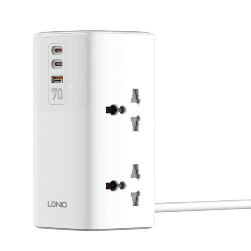 Сетевой удлинитель Ldnio SC4383 70W Multifunctional Universal Desktop Power Adapter, 2500W, 4 розетки, 2хUSB-C, 1хUSB-A, 2 метра, EU