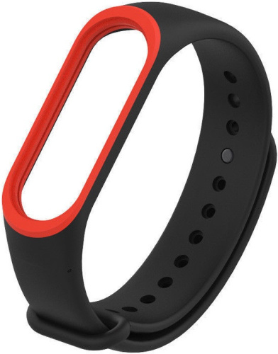 Ремешок для Xiaomi mi Band 3 / 4 черный с окантовкой