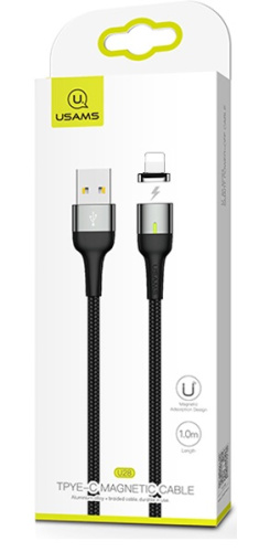 Кабель магнитный USAMS U28 USB - Lightning 1м, 5V 2.4A