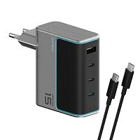 Сетевое зарядное устройство с кабелем CUKTECH 15 GaN 140W 3C1A 4-порта (AD1404UE)