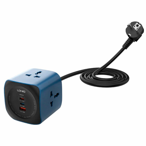 Сетевой фильтр удлинитель LDNIO SC3319 - USB-C1-65W, USB-C2-30W, USB-A1-30W