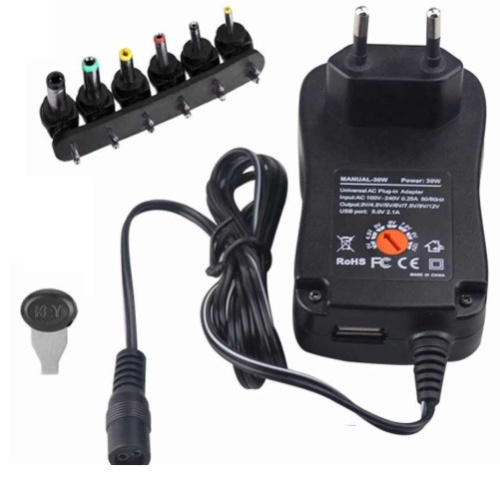 Универсальный блок питания Universal Adapter 30W, 3V, 4,5V, 5V, 6V, 7,5V, 9V, 12V (ручная регулировка) Универсальный блок питания Universal Adapter 30W, 3V, 4,5V, 5V, 6V, 7,5V, 9V, 12V (ручная регулировка)