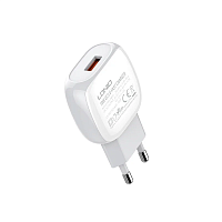 Сетевое зарядное устройство LDNIO A1306Q USB 18W QC3.0 Fast charger + кабель USB - Type-C