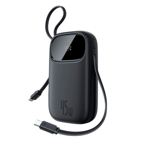 Внешний аккумулятор кабелем Baseus EnerFill FC31 Digital Display Power Bank with 2 Built-in USB-C Cables 10000mAh 45W（P10082102123-00 / P10082102213-00）