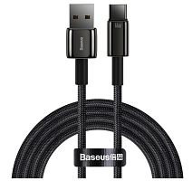 Кабель Baseus Tungsten Gold Fast Charging Data Cable USB to Type-C 66W 2m (CATWJ-C01)