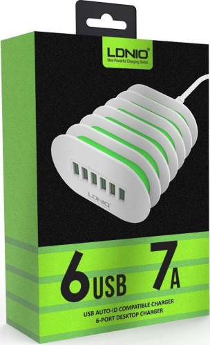 Зарядное устройство Ldnio Quick Charge 6 USB 7А (A6702) Зарядное устройство Ldnio Quick Charge 6 USB 7А (A6702)