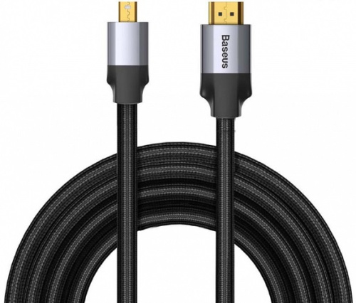 Кабель Baseus Enjoyment Series Mini DisplayPort - HDMI Adapter Cable (CAKSX-M0G) 2м Кабель Baseus Enjoyment Series Mini DisplayPort - HDMI Adapter Cable (CAKSX-M0G) 2м