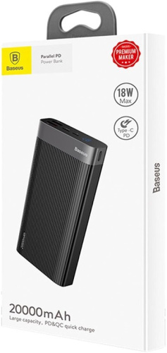 Внешний аккумулятор Baseus Parallel PD Quick Charge (BS-20KP201) 20000 mAh Внешний аккумулятор Baseus Parallel PD Quick Charge (BS-20KP201) 20000 mAh