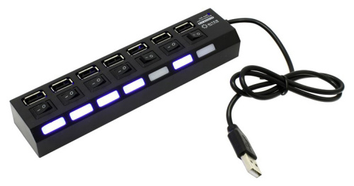 Концентратор (Hub) 7 USB 2.0 с индикацией Концентратор (Hub) 7 USB 2.0 с индикацией