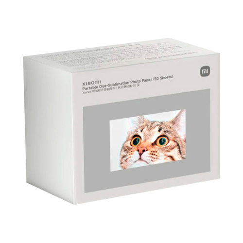 Листы фотобумаги (50 шт. KDJTRSHHT50S) для фотопринтера Xiaomi Portable Photo Printer Pro, GL