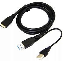 Кабель Micro USB 3.0 с дополнительным питанием для внешнего  диска