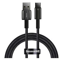Кабель Baseus Tungsten Gold Fast Charging Data Cable USB to Type-C 66W 1m (CATWJ-B01)