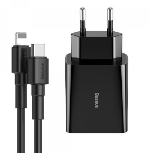 Сетевое зарядное устройство Baseus DZ-HW Speed Mini PD Single Type-C QC18W с кабелем Type-C to iP PD 1m (TZCCFS-X01, TZCCFS-X02)