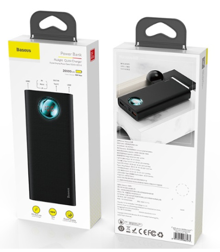 Внешний аккумулятор Baseus Power Bank Mulight Quick Charger (PPALL-LG01) 20000 mAh Внешний аккумулятор Baseus Power Bank Mulight Quick Charger (PPALL-LG01) 20000 mAh