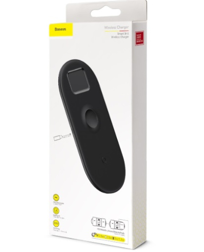 Беспроводное зарядное устройство Baseus Smart 3in1 BS-IW04 для смартфона, iWatch, Phone (WX3IN1-01, WX3IN1-02)