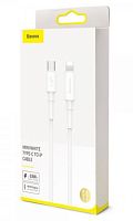 Кабель Baseus Mini White Type-C to iP Cable PD 18W 1м (CATLSW-02)