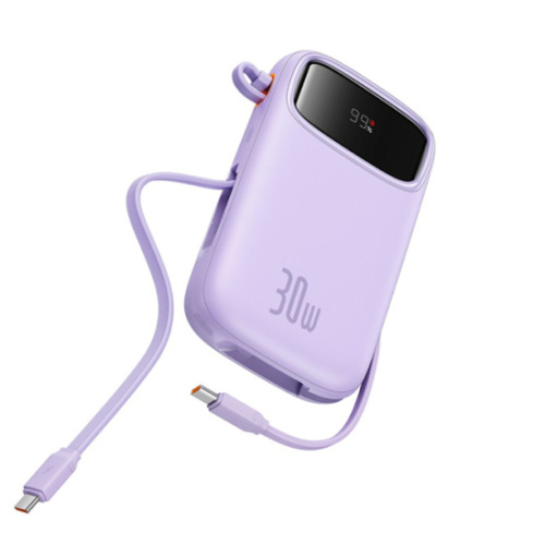 Внешний аккумулятор Baseus QPow 2 Digital Display Fast-Charging Power Bank with 2 Built-in Type-C Cable 20000mAh 30W (P10055005112-00,P10055009113-00，P10055005512-00)