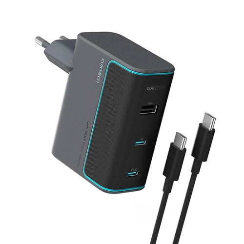 Сетевое зарядное устройство с кабелем CUKTECH GaN 100W 2C1A 3-порта (AD1003EU) Сетевое зарядное устройство с кабелем CUKTECH GaN 100W 2C1A 3-порта (AD1003EU)