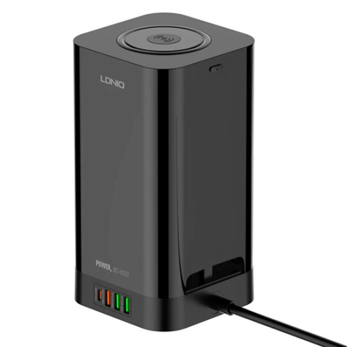 Сетевой фильтр в боксе LDNIO SEW4485, 2500W с беспроводной зарядкой 15W, PD 32W
