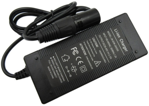 Зарядное устройство для гироскутеров 24v 2A (штекер с 3 отверстиями 9mm)