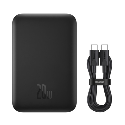 Внешний аккумулятор с беспроводной зарядкой Baseus Magnetic Mini Air Wireless Fast Charge Power Bank 6000mah 20W (P10059003112-00, P10059003312-00, P10059003512-00) с кабелем