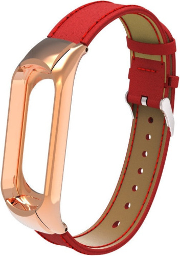 Ремешок кожаный для Xiaomi Mi Band 3 / 4 Leather Strap