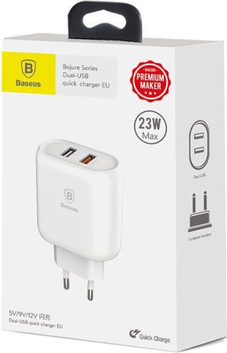 Сетевой блок питания Baseus Bojure Series Dual-USB quick charge charger 23W (CCALL-AG02) Сетевой блок питания Baseus Bojure Series Dual-USB quick charge charger 23W (CCALL-AG02)