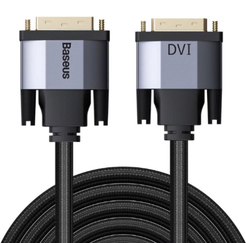 Кабель Baseus Enjoyment Series DVI Male To DVI Male bidirectional Adapter Cable 1m (CAKSX-Q0G) Акция!
