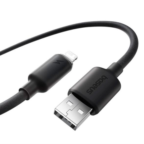 Кабель Baseus Foamed Silicone Fast Charging Data Cable USB-A to iP 2.4A 1 метр (E0426900，E0426901)